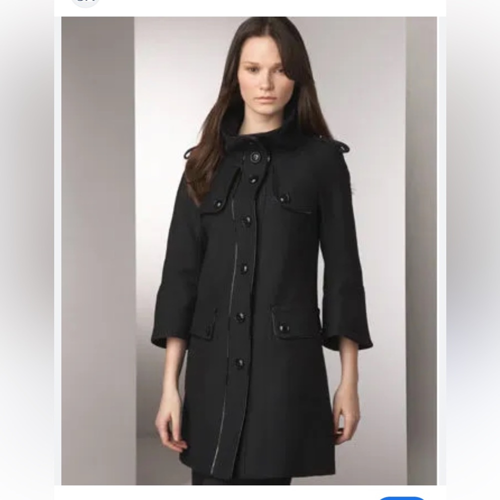 Robert Phillipe Women’s Black Blended Coat Size Medium with Removable hoodie